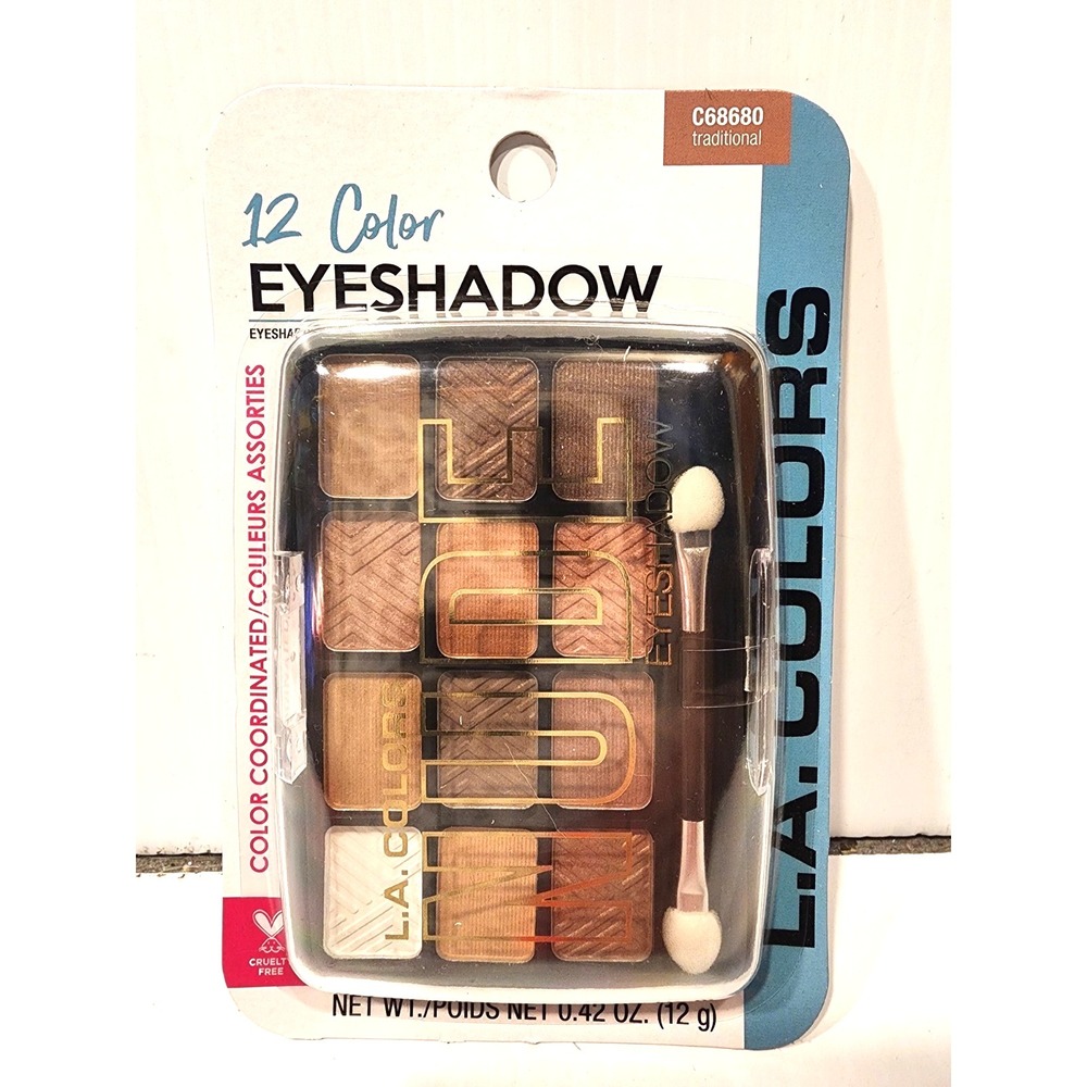 L.A. Colors Nude Eyeshadow Palette Eyes 12 Colors Traditional C68680